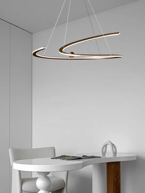 suspension minimaliste italienne à ligne irrégulière pour intérieur moderne - vue 3 sur 9