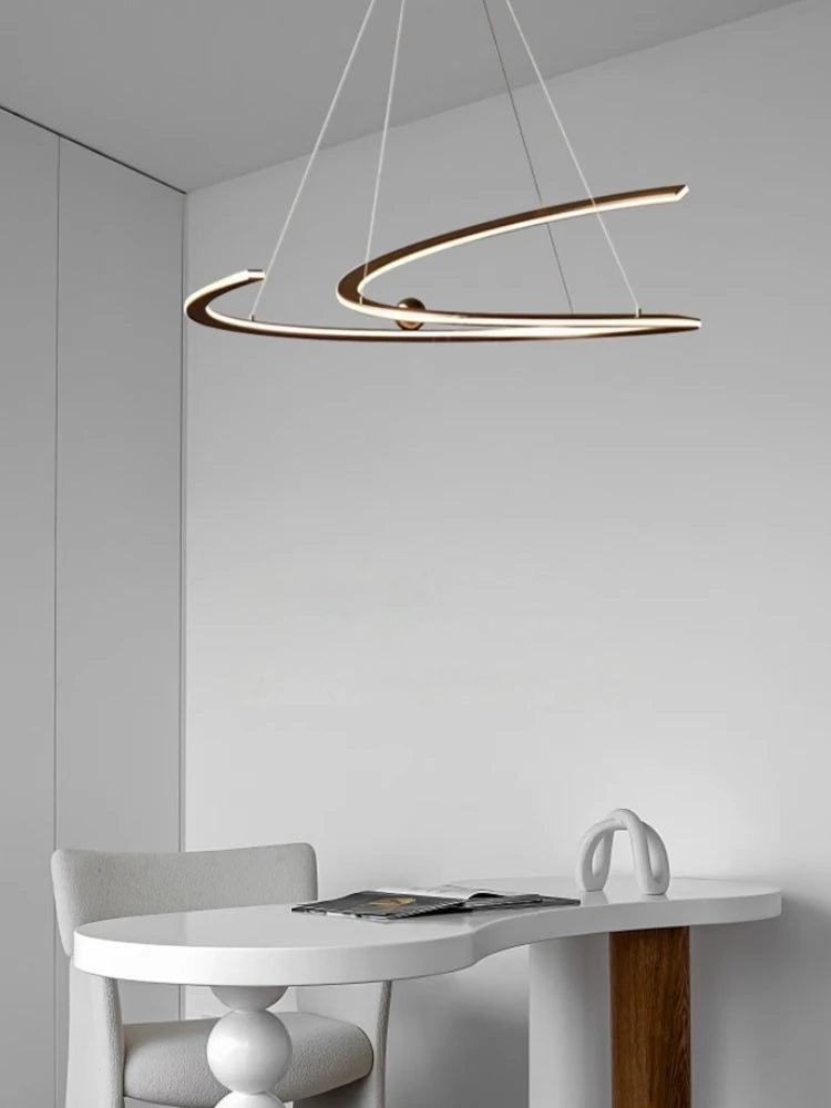 suspension minimaliste italienne à ligne irrégulière pour intérieur moderne - vue 3 sur 9