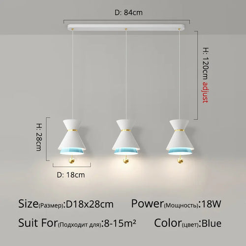 lustre créatif réglable tactile intelligent pour restaurant