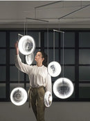 luminaire minimaliste moderne miroir convexe créatif en verre