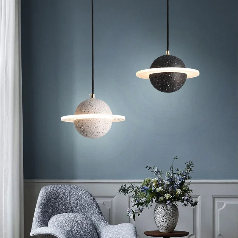 2024  New Hot Sale Resin Planet Pendant Lamp For Living Dining Room Restaurant Store Suspension Indoor Lighting Decor Luminaire - vue 1 sur 16