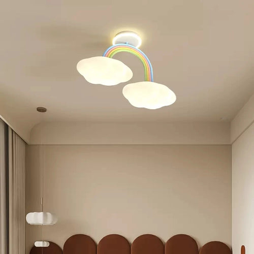 plafonnier LED nuage arc-en-ciel pour chambre enfant - vue 5 sur 7
