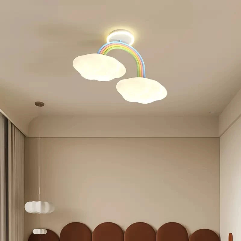 plafonnier LED nuage arc-en-ciel pour chambre enfant - vue 4 sur 7
