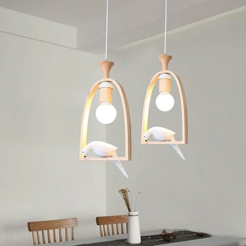 lustre créatif romantique design oiseau lumière suspendue décorative - vue 5 sur 6