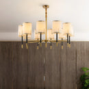 Lustre design luxe Cuivre avec abat-jour style américain