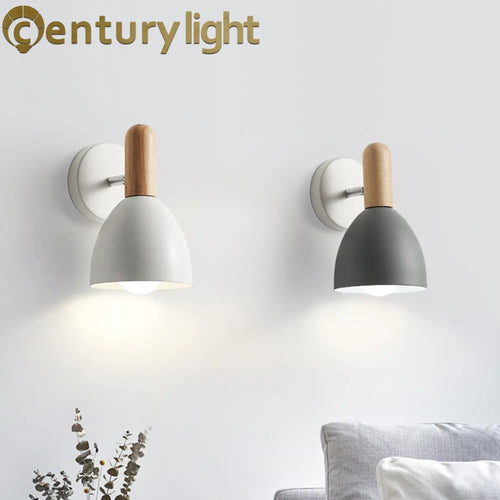 Appliques murales en bois lampe de chevet chambre applique murale pour cuisine Restaurant applique moderne nordique E27 décor à la maison - vue 2 sur 9