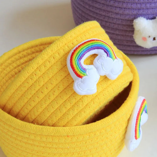 panier de rangement tissé animaux pour jouets et objets divers - vue 7 sur 21