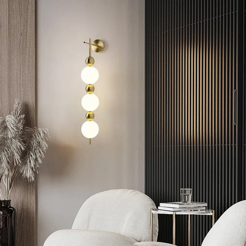 applique murale led créative en forme de boule décorative pour la maison - vue 3 sur 10