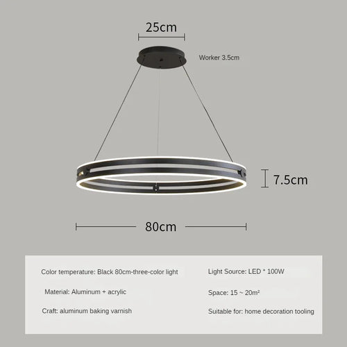 lustre circulaire moderne pour décoration intérieure créative et élégante - vue 14 sur 15