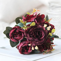 bouquet de pivoines roses en soie pour décoration intérieure