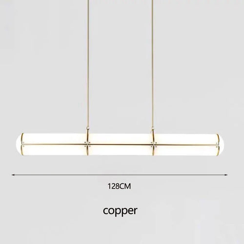 lustre rétro minimaliste design italien avec lampes suspendues acrylique - vue 9 sur 10