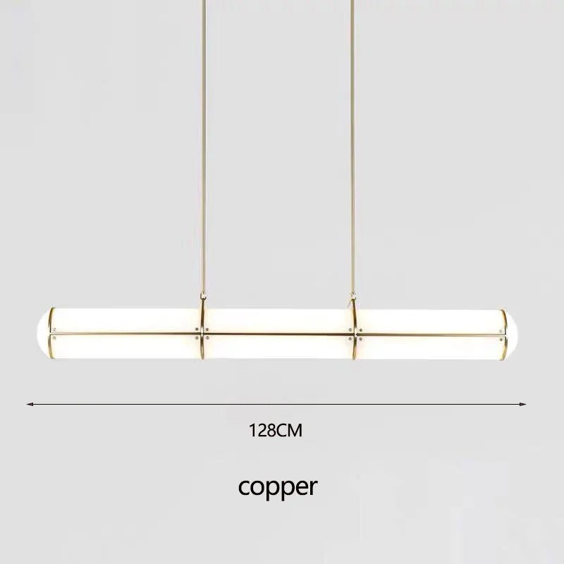 lustre rétro minimaliste design italien avec lampes suspendues acrylique - vue 8 sur 10