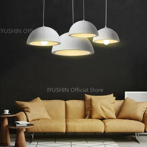 lustre nordique wabi sabi pour décoration intérieure et éclairage suspendu - vue 4 sur 11