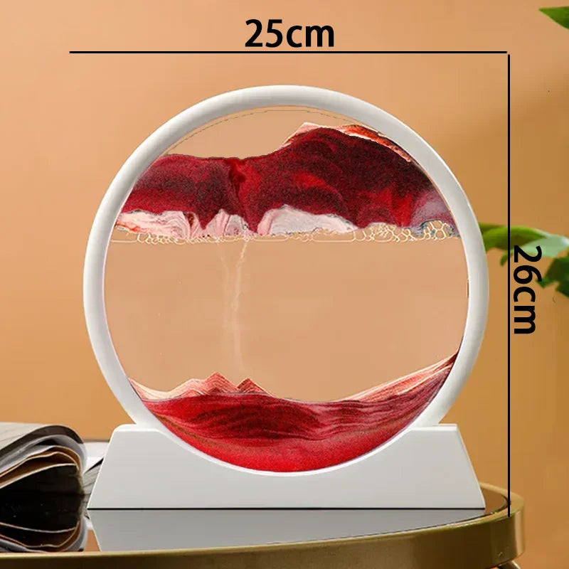 sablier en verre 3d paysage de sable en mouvement décoration artistique - vue 12 sur 54