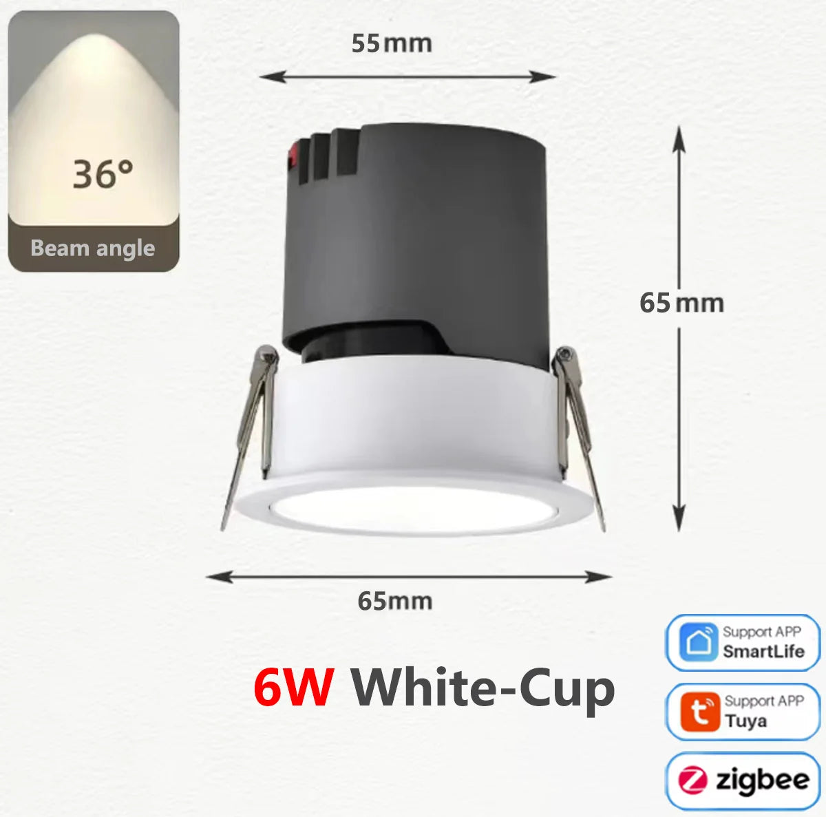 spot led cob zigbee intensité variable en aluminium - vue 16 sur 17