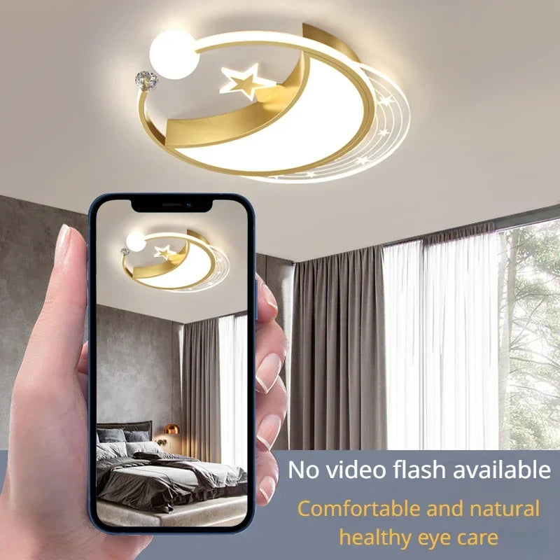 plafonnier nordique moderne avec leds pour décoration maison - vue 6 sur 12