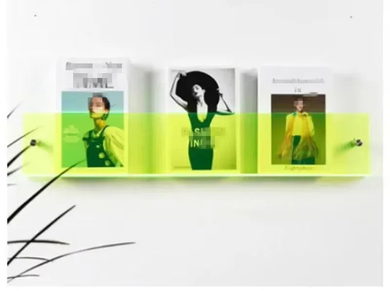étagère à livres en acrylique support de rangement mural design moderne - vue 12 sur 17