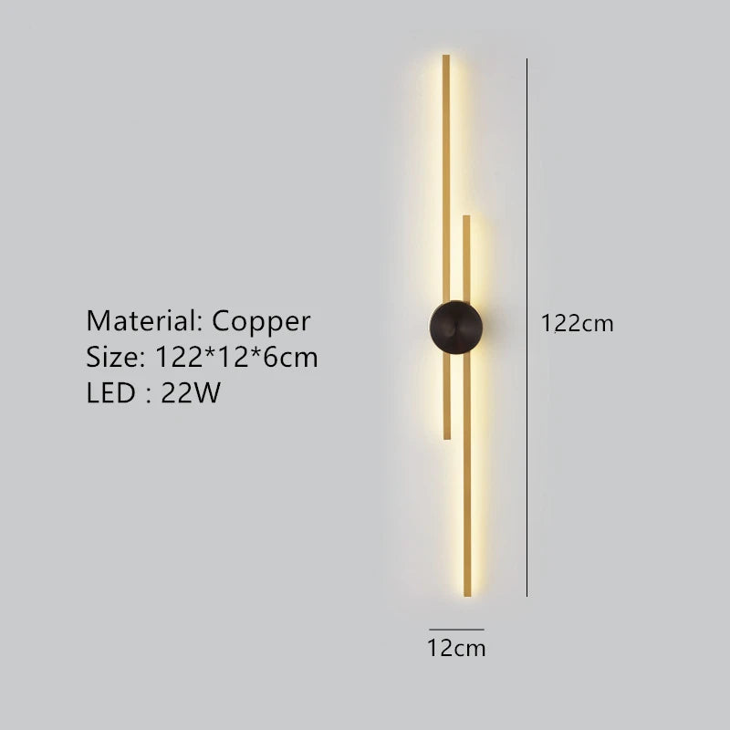 applique murale minimaliste en laiton led pour restaurant - vue 13 sur 18