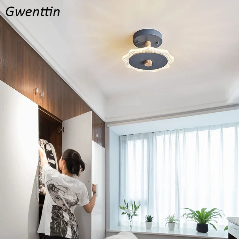 plafonnier moderne nordique led interchangeable pour intérieur élégant - vue 4 sur 12