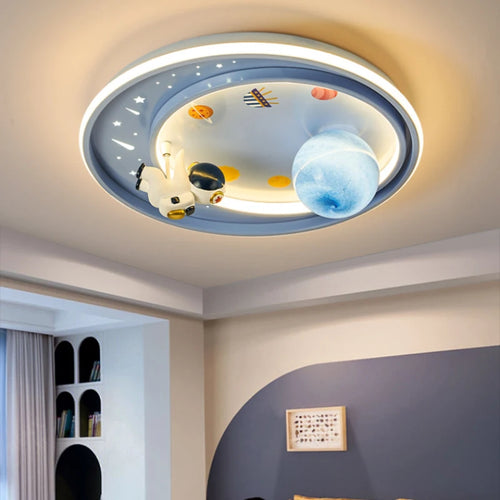 plafonnier enfant design astronaute et licorne mignon - vue 3 sur 8
