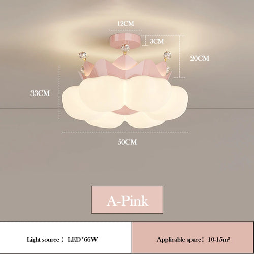 plafonnier romantique en forme de nuage pour chambre d'enfant - vue 12 sur 12