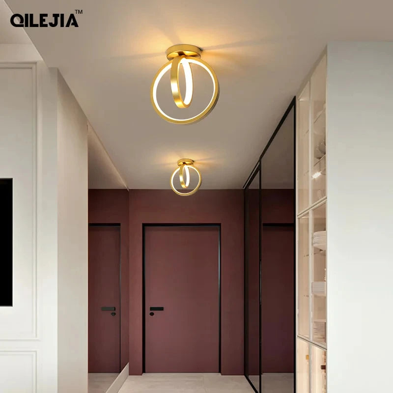lustre led simple en forme d'anneau pour maison - vue 5 sur 17