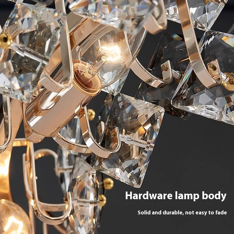 lustre en cristal design minimaliste pour un intérieur élégant - vue 6 sur 8