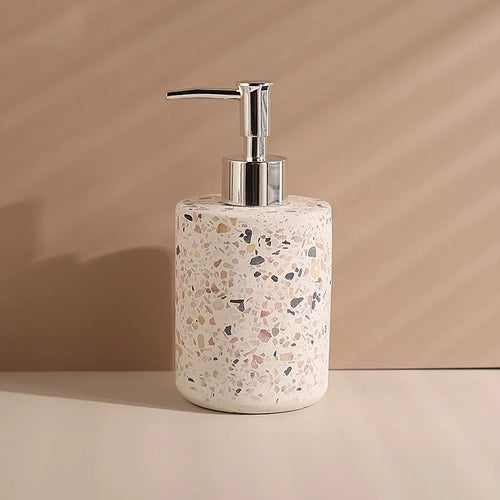 bouteille de lotion en terrazzo pour gel douche et savon - vue 7 sur 7