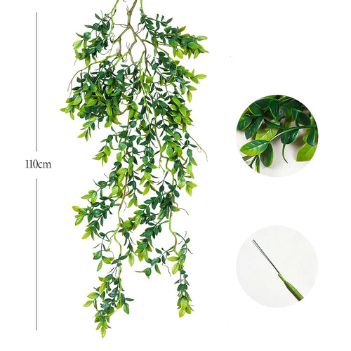 feuilles d eucalyptus artificielles en rotin pour décoration intérieure et extérieure - vue 12 sur 13