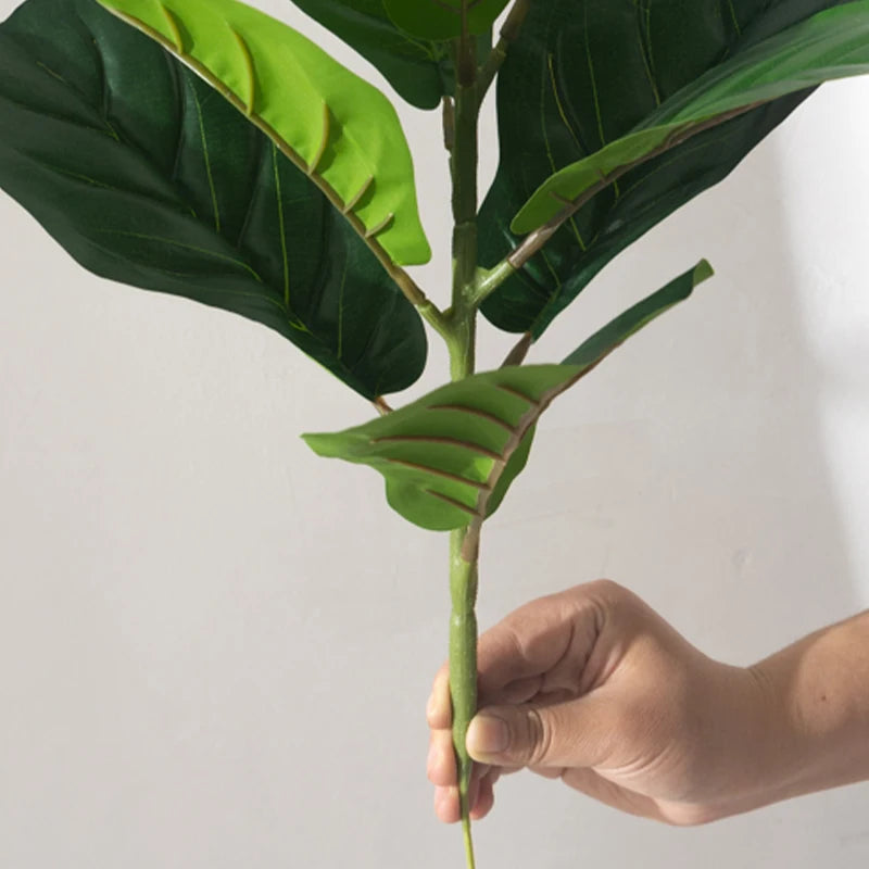 faux ficus arbre artificiel plante tropicale en plastique pour décoration intérieure - vue 4 sur 6
