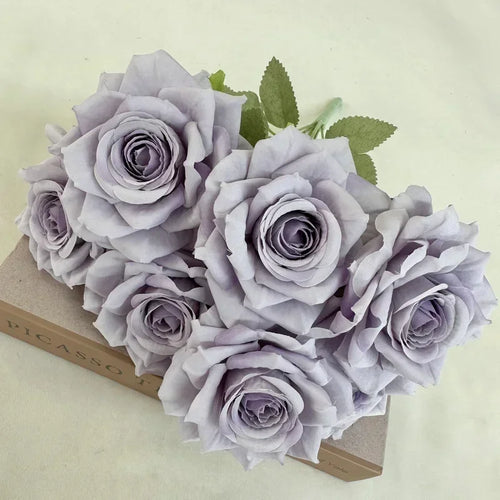 bouquet de roses artificielles en soie pour décoration festive - vue 15 sur 15