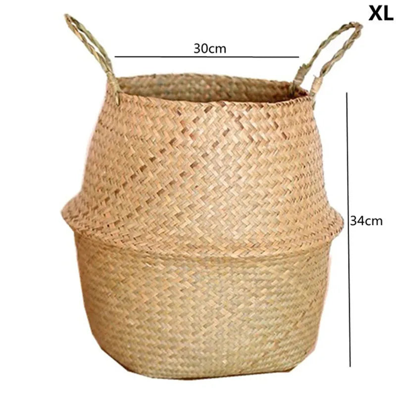 panier en paille pour plantes d'intérieur et d'extérieur - vue 14 sur 28