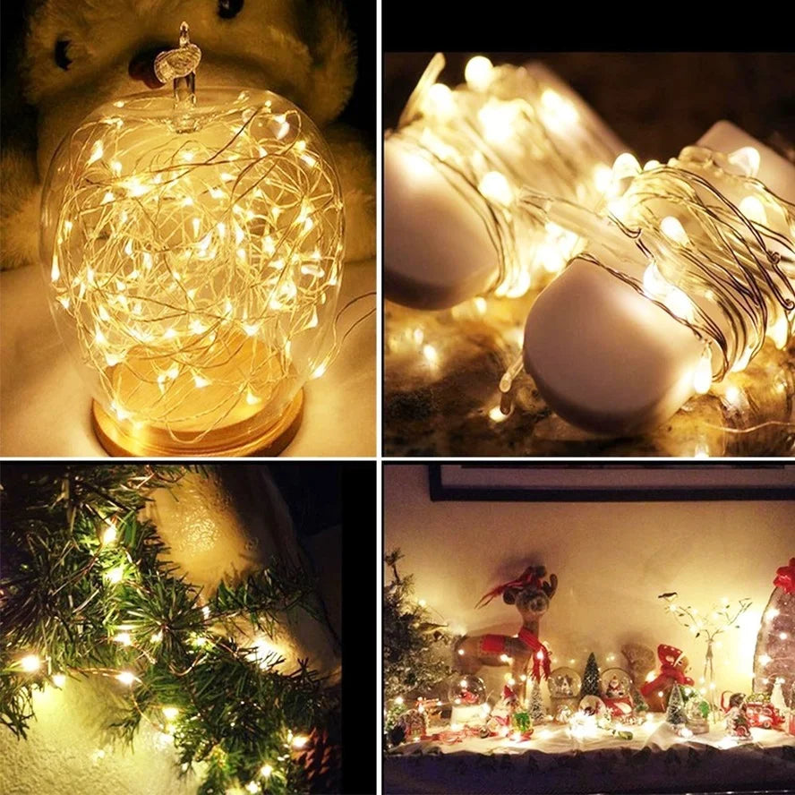 lot de 6 guirlandes lumineuses à led pour fêtes et Noël - vue 3 sur 6