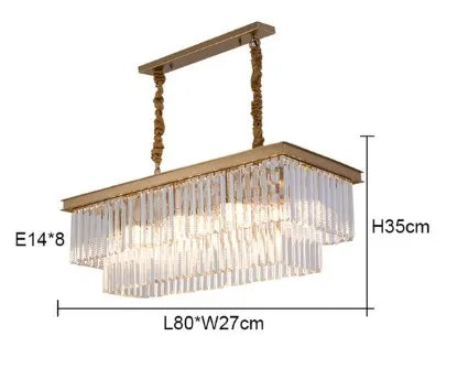 lustre en cristal suspendu pour éclairage intérieur design élégant - vue 18 sur 22