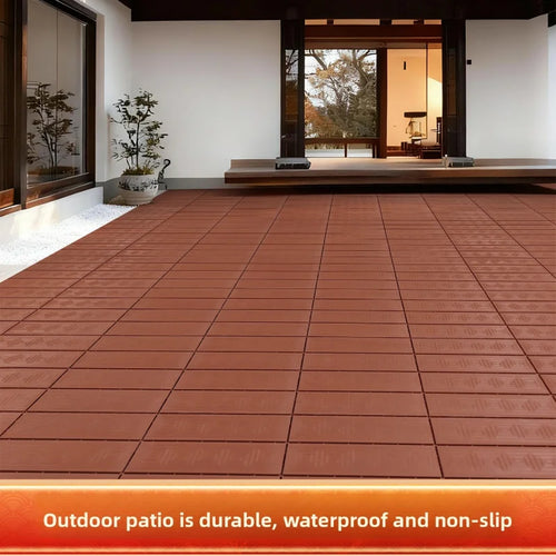 Dalles terrasse clipsables bois composite antidérapantes 11 pièces - vue 3 sur 6