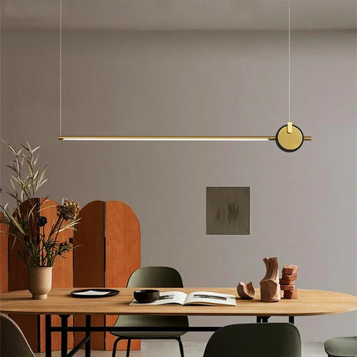 lustre moderne minimaliste en acrylique pour bureau et étude - vue 2 sur 8