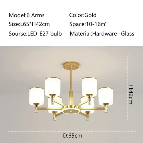 suspension moderne en verre doré et noir pour intérieur élégant - vue 16 sur 17