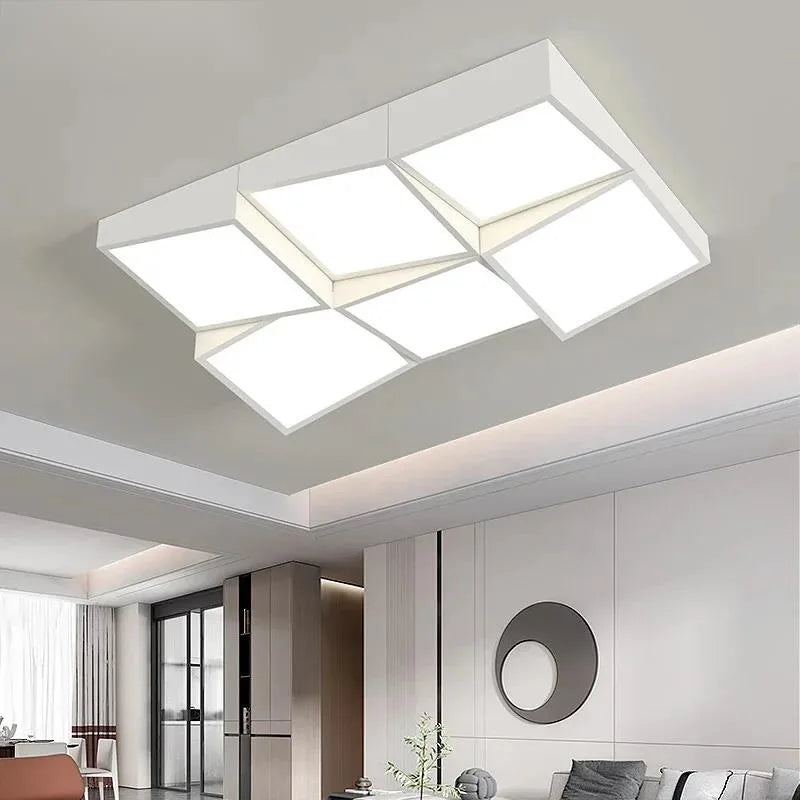 lustre moderne en acrylique et aluminium pour décoration intérieure - vue 4 sur 10