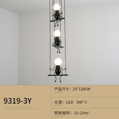 suspension moderne en fer pour décoration nordique - vue 17 sur 22