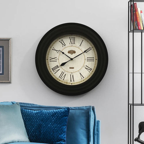 horloge murale rétro style industriel pour décoration intérieure - vue 4 sur 8