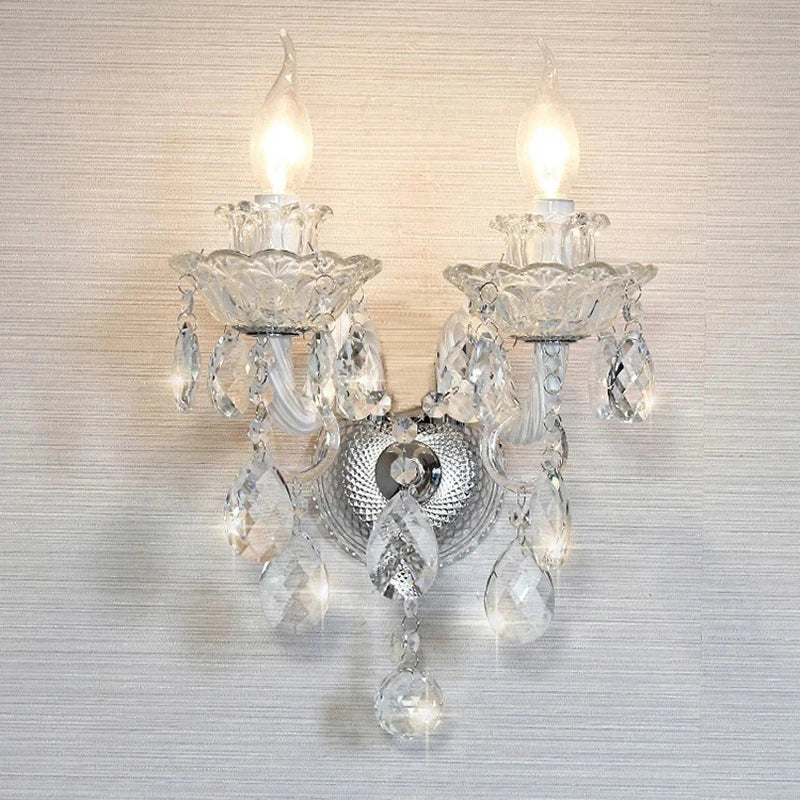 lustre moderne en cristal design pour décoration intérieure - vue 4 sur 17