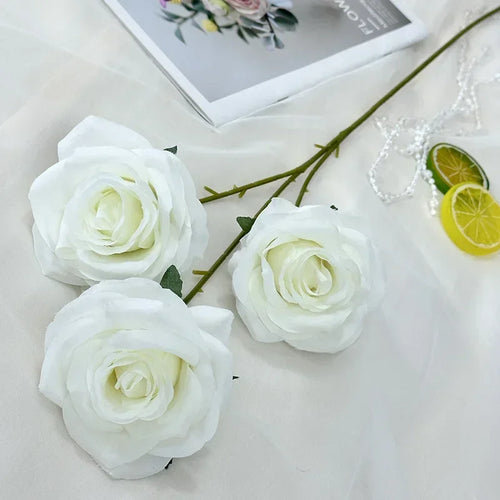 branches de roses artificielles en soie pour décoration élégante - vue 40 sur 40