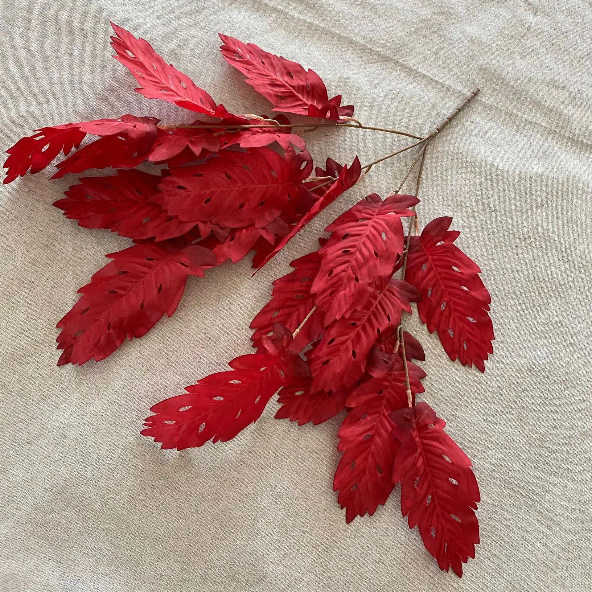 plantes artificielles feuilles de soie pour décoration florale - vue 6 sur 15