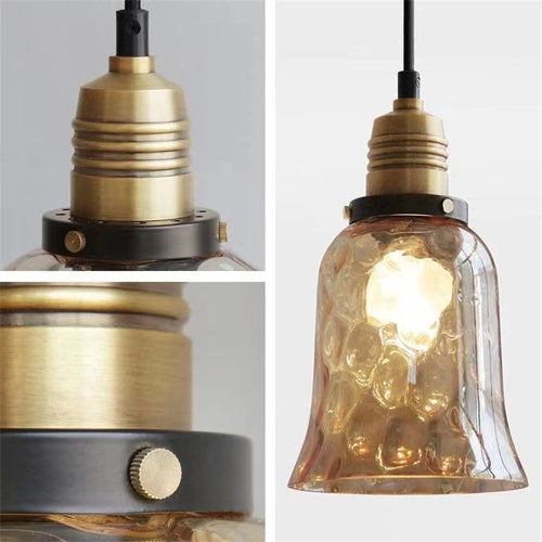 suspension modernes en verre pour éclairage de plafond - vue 5 sur 10
