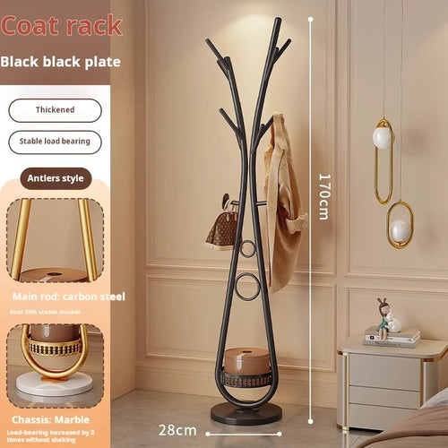 sac d'entrée porte-manteau sur pied organisateur de vêtements en angle - vue 15 sur 15