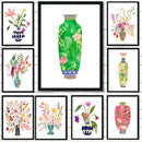 vase à fleurs aquarelle art mural pour décoration intérieure
