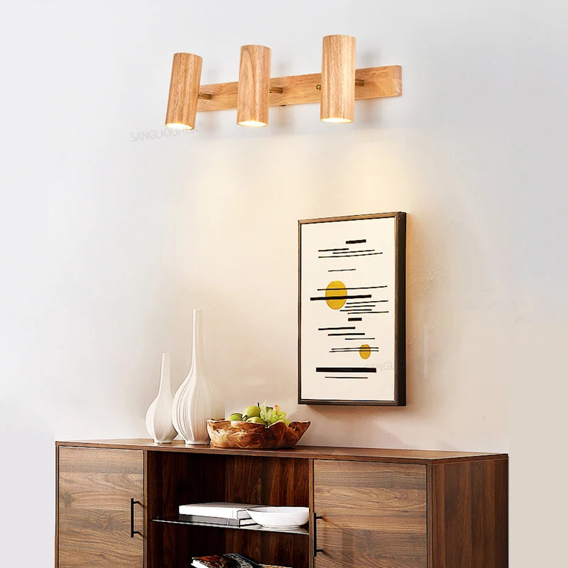 Applique murale LED rétro rotative nordique