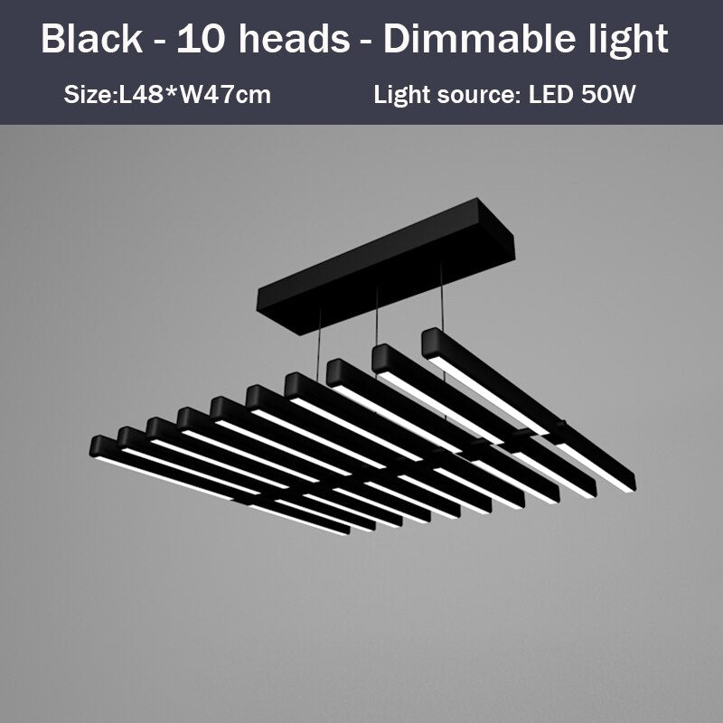 Lustre design LED en baguette lumineuse Bilbao - vue 7 sur 15