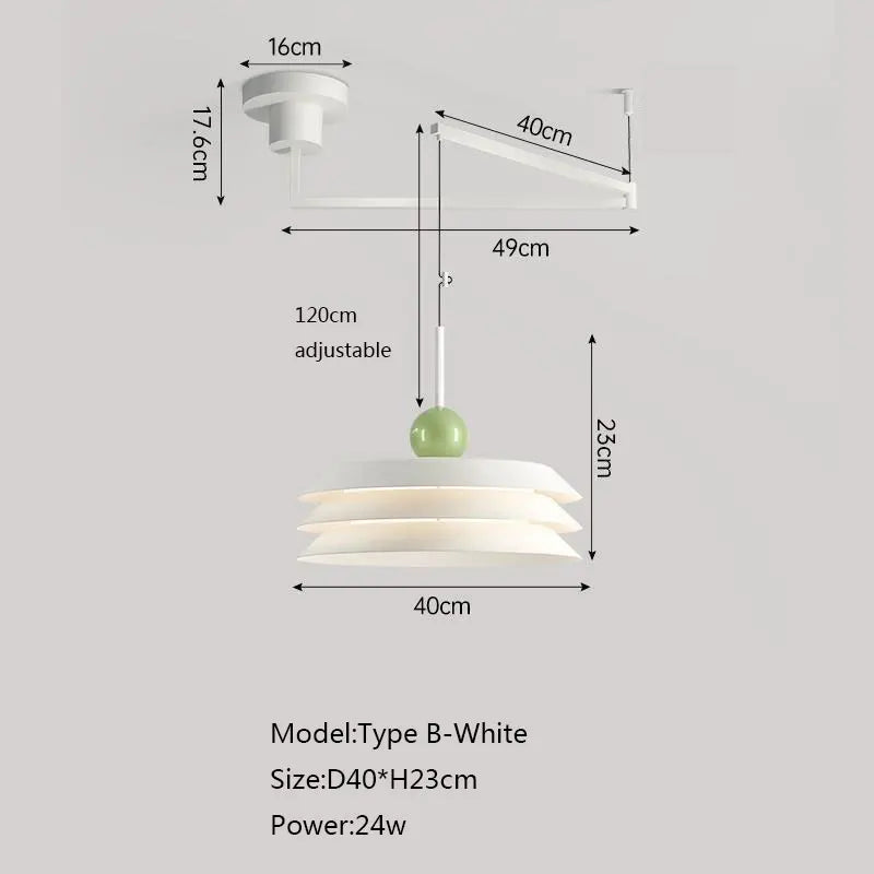 Suspension nordique led décoration maison éclairage intérieur - vue 9 sur 18