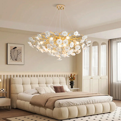 lustre romantique à fleurs pour décoration intérieure élégante - vue 4 sur 11